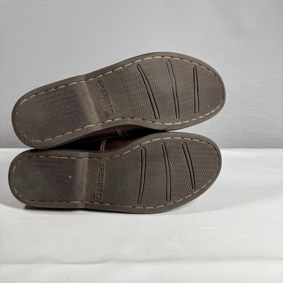 Sperry Top-Sider 0764027 Brown Mako 2 Eye Leather Boat Shoes Mens Sz 9.5 Preppy - Picture 5 of 10